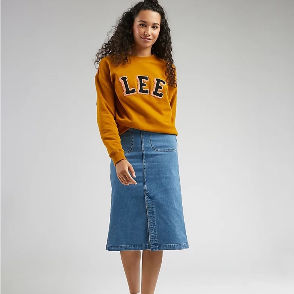 Lee Denim Midi Skirt